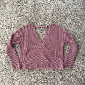 Open back sweater